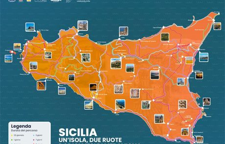 Cartina Sicilia Un'isola Due ruote